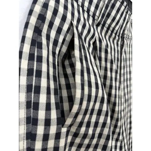 Everlane The Draper Pleated Pant In Buttersmooth Color Checkered Size 2S - Picture 6 of 14